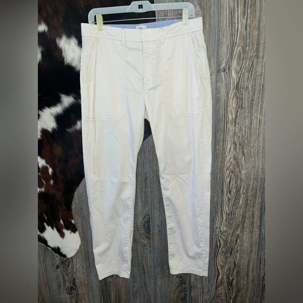J.Crew size 28 Slim Boyfriend Chino off white pants nwot